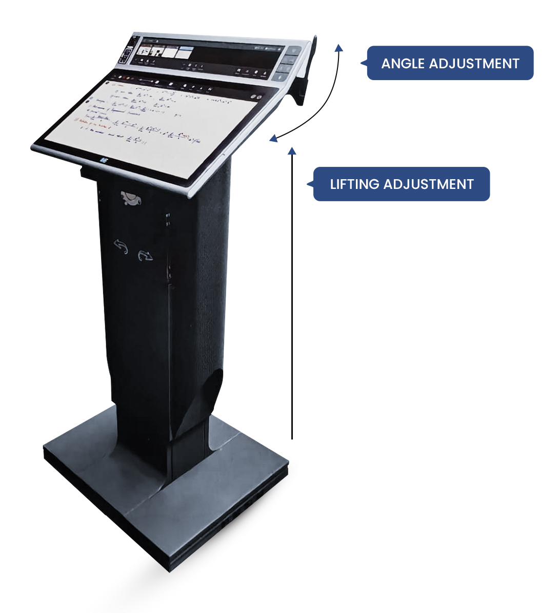 motorised height adjustable av podiums